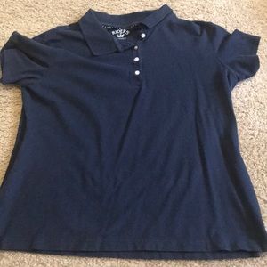A navy blue uniform shirt